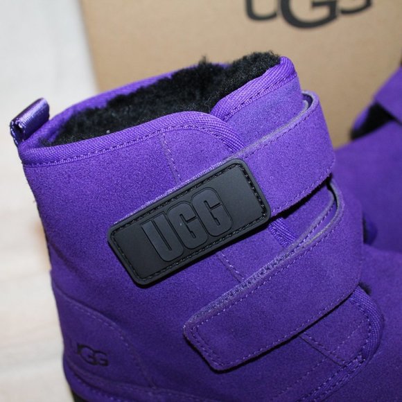 NIB YOUTH 4 5 WOMEN'S 6 7 SUEDE PLATFORM ANKLE WINTER BOOTS PURPLE - Picture 4 of 10